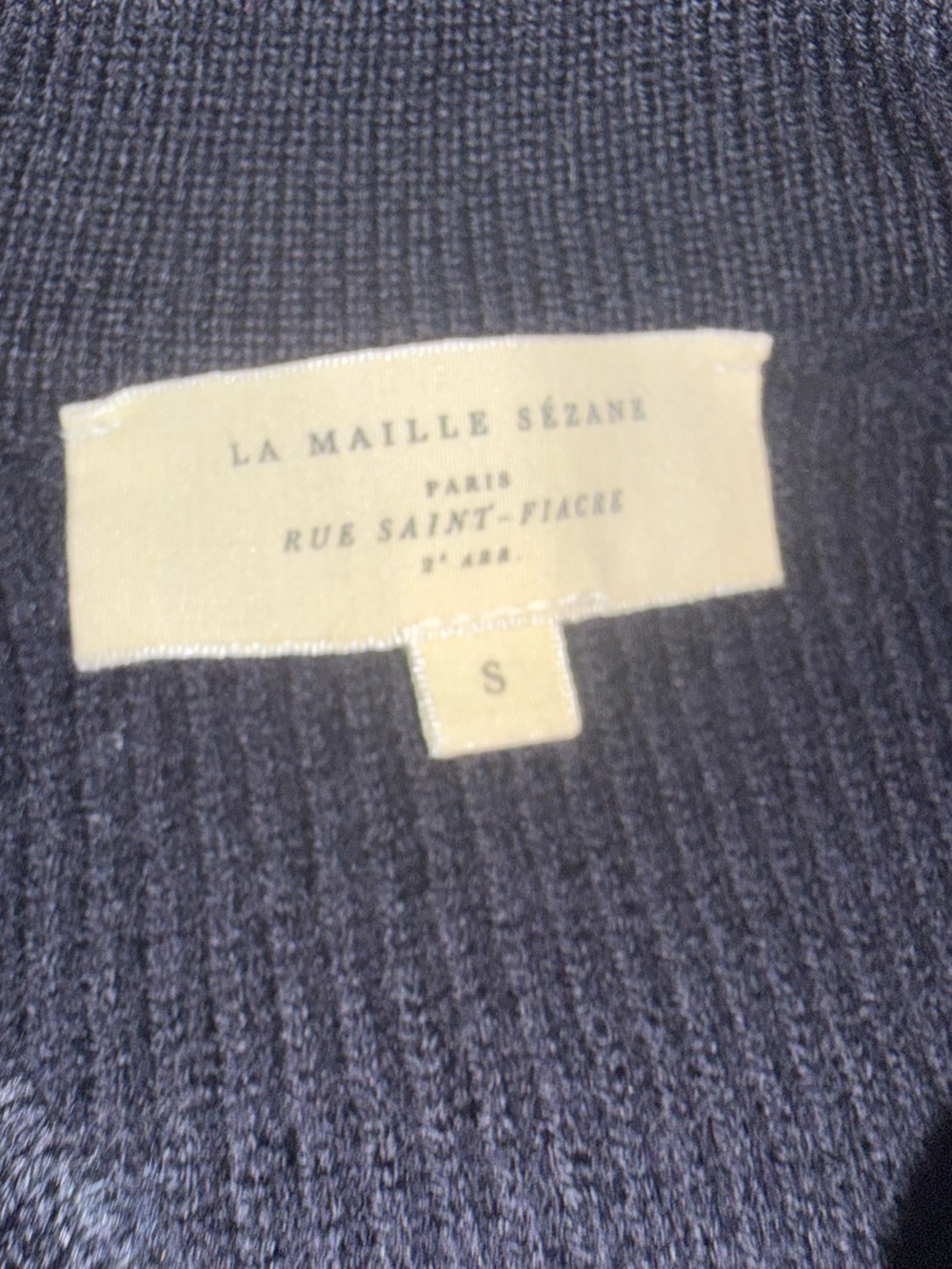 Sezane Sami Jumper Sweater Navy Blue Size Small Wool/cotton - Picture 7 of 12